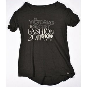 Victoria's Secret 2011 Fashion Show NYC Cotton Top Band T-Shirt Black